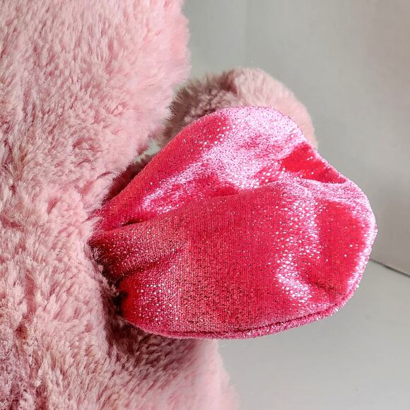 Dan Dee 14" Pink Bear in Ladybug Costume Plush Stuffed Animal Toy Hearts Glitter - Picture 10 of 10